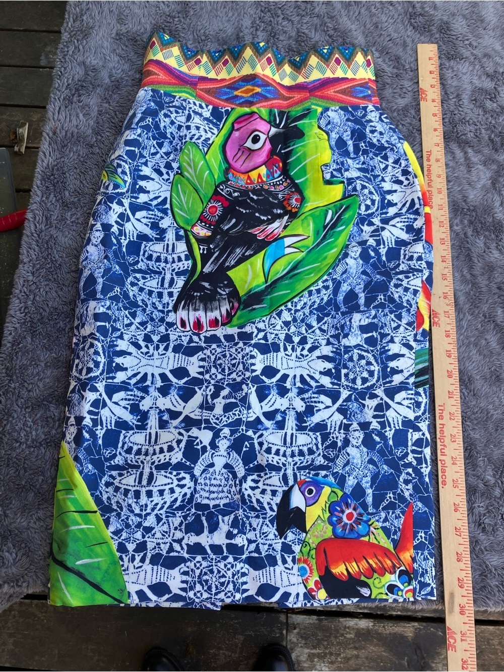 Stella Jean Pediatra Pencil Skirt Tropical Colorful Size US Small Italy 40